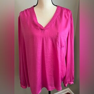 Renuar Hot Pink Blouse 2XL